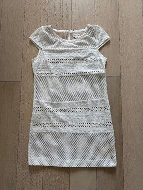 Claudie Pierlot White Eyelet Lace Dress – Size FR40 (Fits 36/38) – Summer Chic